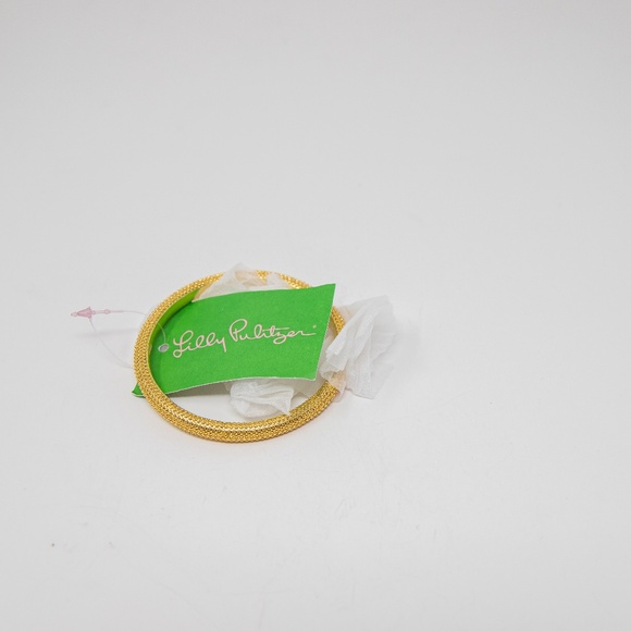 NEW Lilly Pulitzer Gold Textured Bangle Bracelet Jewelry Accessory - Picture 1 of 2